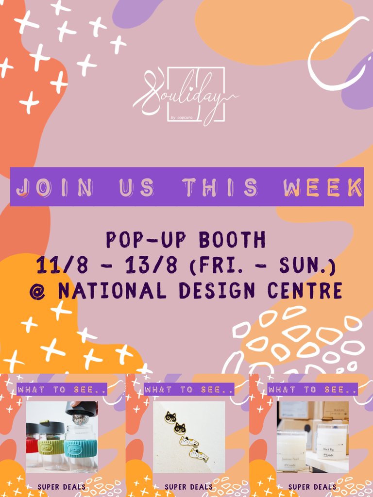 Join us at National Design Centre this weekend (11-13th Aug)! Come find us there! 🇸🇬