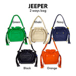 Load image into Gallery viewer, HUKMUM - JEEPER 2 ways bag: Shoulder bag / Crossbody (Green)

