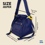 Load image into Gallery viewer, HUKMUM - JEEPER 2 ways bag: Shoulder bag / Crossbody (Navy)
