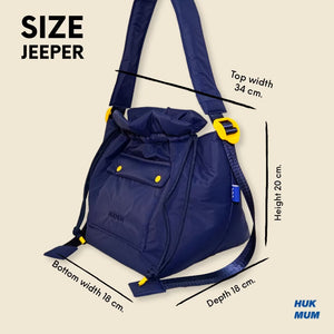 HUKMUM - JEEPER 2 ways bag: Shoulder bag / Crossbody (Navy)