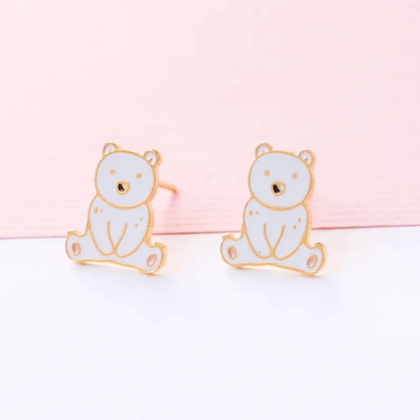 Little Oh - Stud Earrings (Baby Polar Bear)