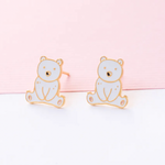 Load image into Gallery viewer, Little Oh - Stud Earrings (Baby Polar Bear)
