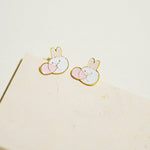 Load image into Gallery viewer, Little Oh - Stud Earrings (Pink Bubble Rabbit)
