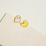 Load image into Gallery viewer, Little Oh - Stud Earrings (小精靈 パックマン Pac Man)
