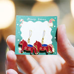 Load image into Gallery viewer, Little Oh - Dropped Earrings (Snowflakes Torjan Horse)
