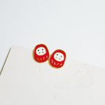 Load image into Gallery viewer, Little Oh - Stud Earrings (Daruma だるま)
