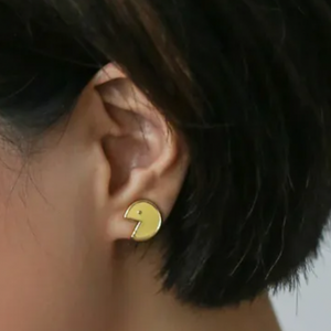 Little Oh - Stud Earrings (小精靈 パックマン Pac Man)