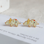 Load image into Gallery viewer, Little Oh - Stud Earrings (Triceratops)
