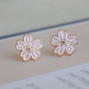 Little Oh - Stud Earrings (Pink Sakura)