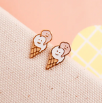 Load image into Gallery viewer, Little Oh - Stud Earrings (Ice Cream Monster)
