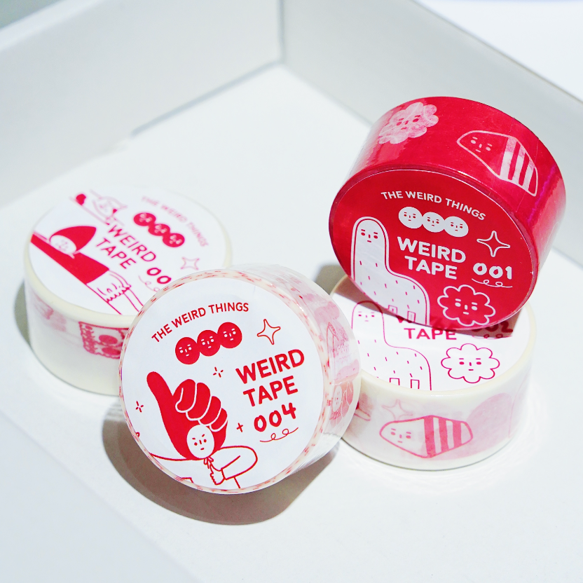 The Weird Things - Washi Tape (Unique Individuals in White)