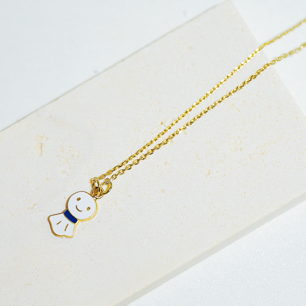 Little Oh - Short Necklace (Blue Sunny Doll)