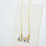 Load image into Gallery viewer, Little Oh - Short Necklace (Rainbow White Love)
