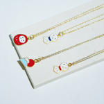 Load image into Gallery viewer, Little Oh - Short Necklace (Daruma だるま)
