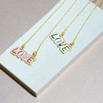Load image into Gallery viewer, Little Oh - Short Necklace (Rainbow Pink Love)
