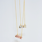 Load image into Gallery viewer, Little Oh - Short Necklace (Rainbow Pink Love)
