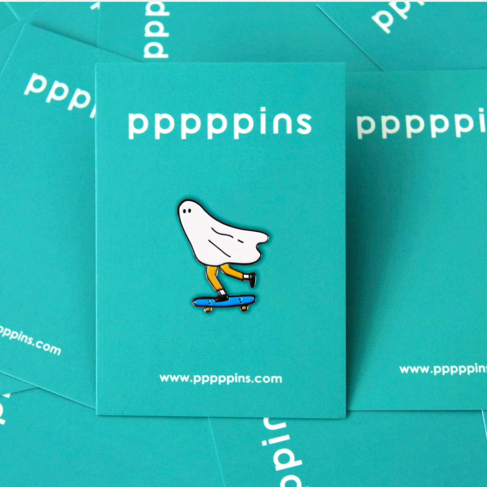 PPPPPINS - Skate board Ghost (Blue)