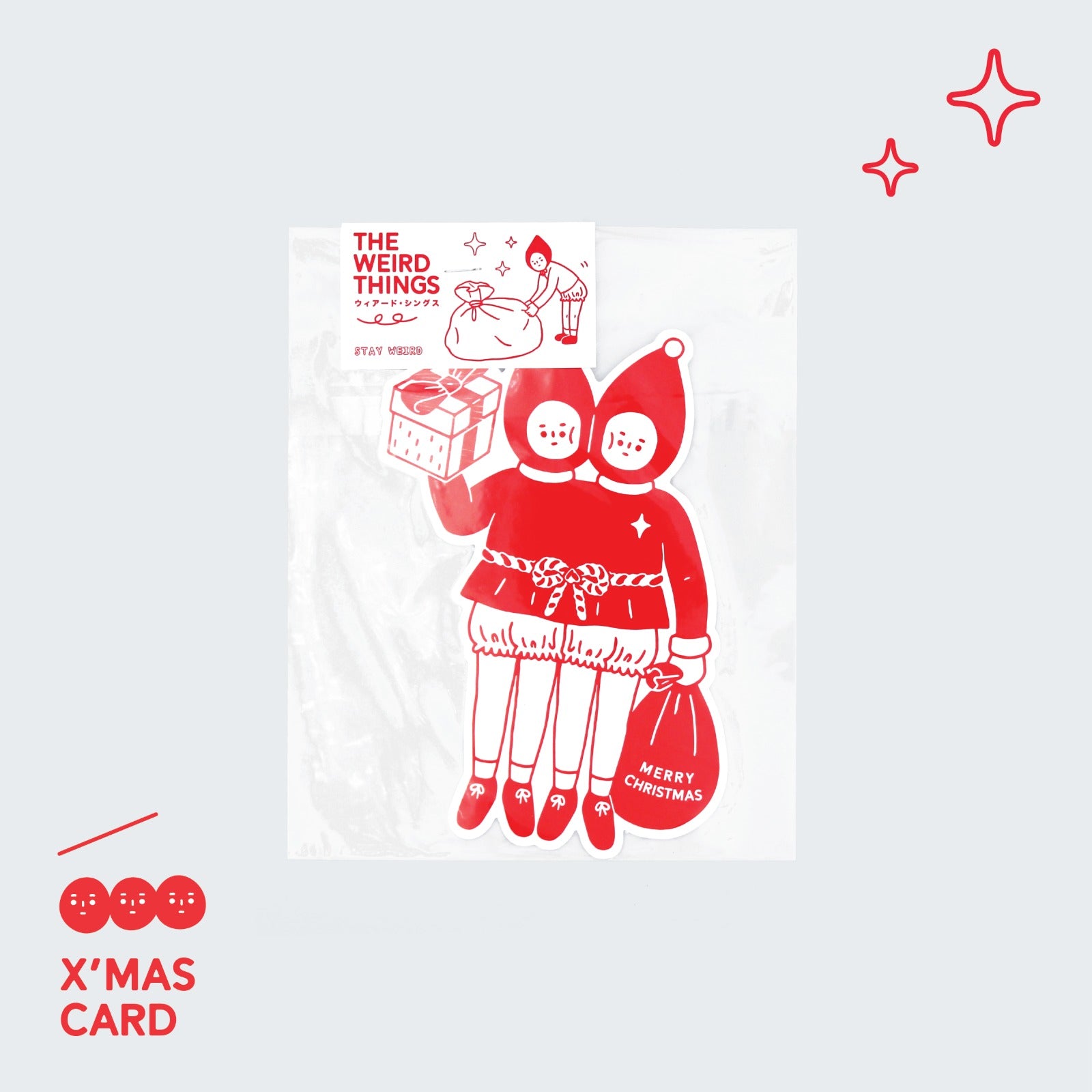 The Weird Things - Post Card (Xmas - Santa Twins)