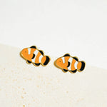 Load image into Gallery viewer, Little Oh - Stud Earrings (Nemo Crown Fish)

