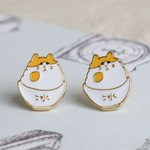 Load image into Gallery viewer, Little Oh - Stud Earrings (Cat Mango Shaved Ice)
