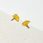Load image into Gallery viewer, Little Oh - Stud Earrings (Ginkgo)
