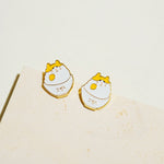 Load image into Gallery viewer, Little Oh - Stud Earrings (Cat Mango Shaved Ice)
