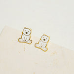 Load image into Gallery viewer, Little Oh - Stud Earrings (Baby Polar Bear)
