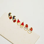 Load image into Gallery viewer, Little Oh - Stud Earrings (Christmas - Nordic Elf)
