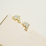 Load image into Gallery viewer, Little Oh - Stud Earrings (Grey Dolphin)
