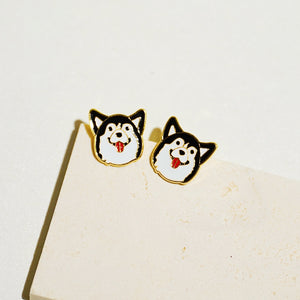 Little Oh - Stud Earrings (Huskies)