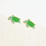 Load image into Gallery viewer, Little Oh - Stud Earrings (Sea Turtle)
