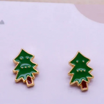 Load image into Gallery viewer, Little Oh - Stud Earrings (Xmas Tree)
