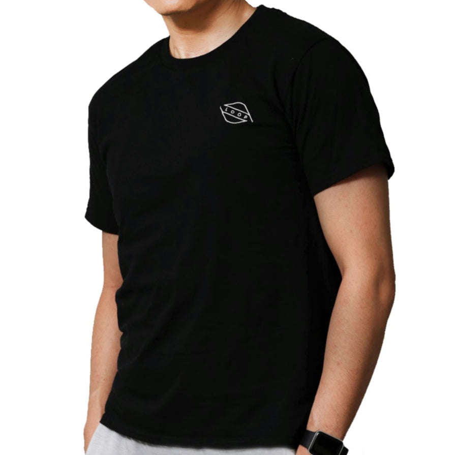 Loop Design - Classic 100% Premium Cotton Unisex T-shirt (Black)