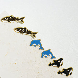Little Oh - Stud Earrings (Whale Shark)